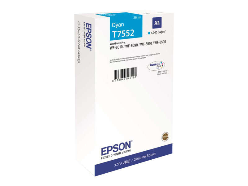 Epson T7552 Cyan Cartucho de Tinta Original - C13T755240/C13T75524N - Prinkweb