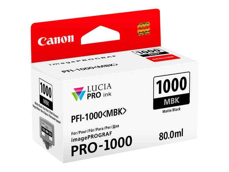 Canon PFI1000 Negro Mate Cartucho de Tinta Original - PFI1000MBK/0545C001 - Prinkweb