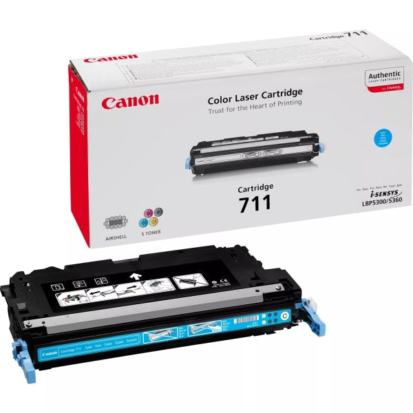 Canon 711 Cyan Cartucho de Toner Original - 1659B002 - Prinkweb