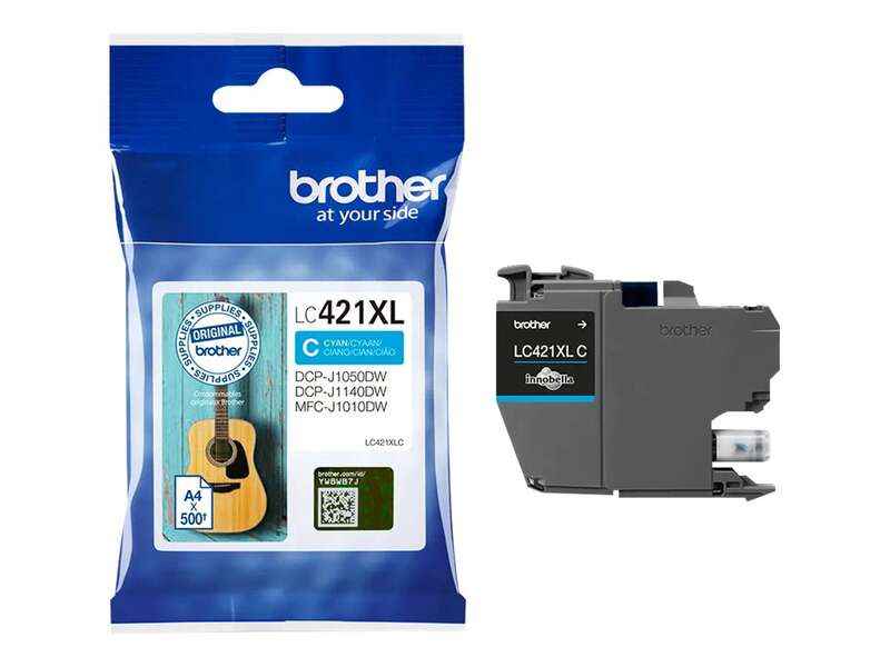 Brother LC421XL Cyan Cartucho de Tinta Original - LC421XLC - Prinkweb