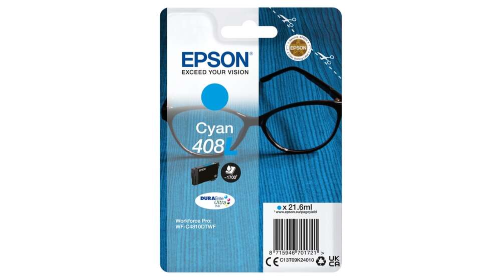 Epson 408L Cyan Cartucho de Tinta Original - C13T09K24010 - Prinkweb