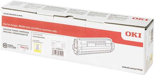 OKI C824/C834/C844 Amarillo Cartucho de Toner Original - 47095701 - Prinkweb
