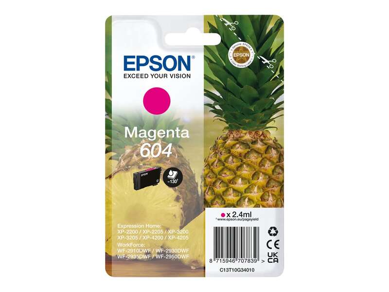 Epson 604 Magenta Cartucho de Tinta Original - C13T10G34010 - Prinkweb