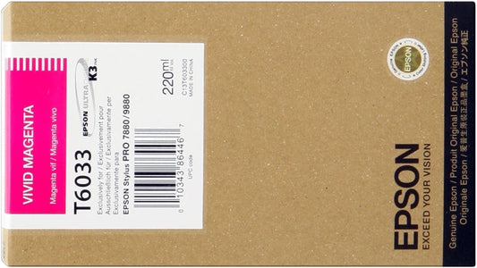 Epson T6033 Magenta Cartucho de Tinta Original - C13T603300 - Prinkweb