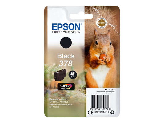 Epson 378 Negro Cartucho de Tinta Original - C13T37814010 - Prinkweb