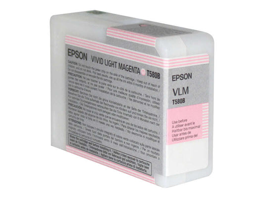 Epson T580B Magenta Light Vivido Cartucho de Tinta Original - C13T580B00 - Prinkweb