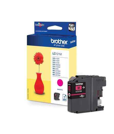Brother LC121 Magenta Cartucho de Tinta Original - LC121MBP - Prinkweb