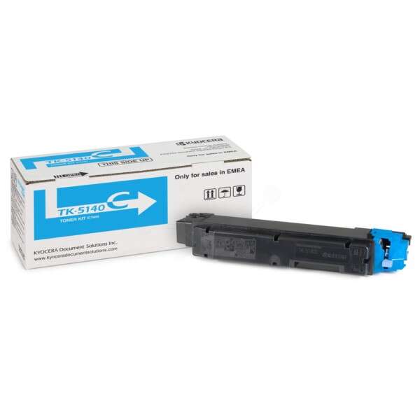 Kyocera TK5140 Cyan Cartucho de Toner Original - 1T02NRCNL0/TK5140C - Prinkweb