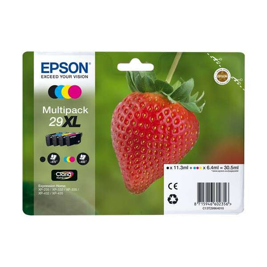 Epson T2996 (29XL) Pack de 4 Cartuchos de Tinta Originales - C13T29964012 - Prinkweb