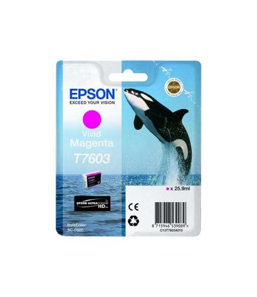 Epson T7603 Magenta Cartucho de Tinta Original - C13T76034010 - Prinkweb