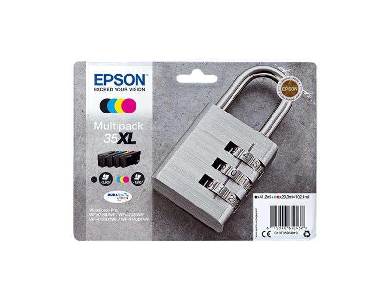 Epson T3596 (35XL) Pack de 4 Cartuchos de Tinta Originales - C13T35964010 - Prinkweb
