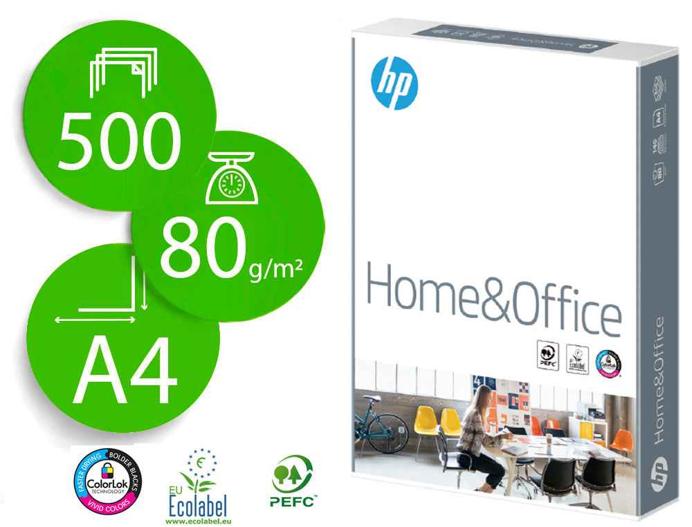 HP Home&Office Papel A4 80gr 210x297mm (500 Hojas) Blanco  - Cantidad: 240 unidades